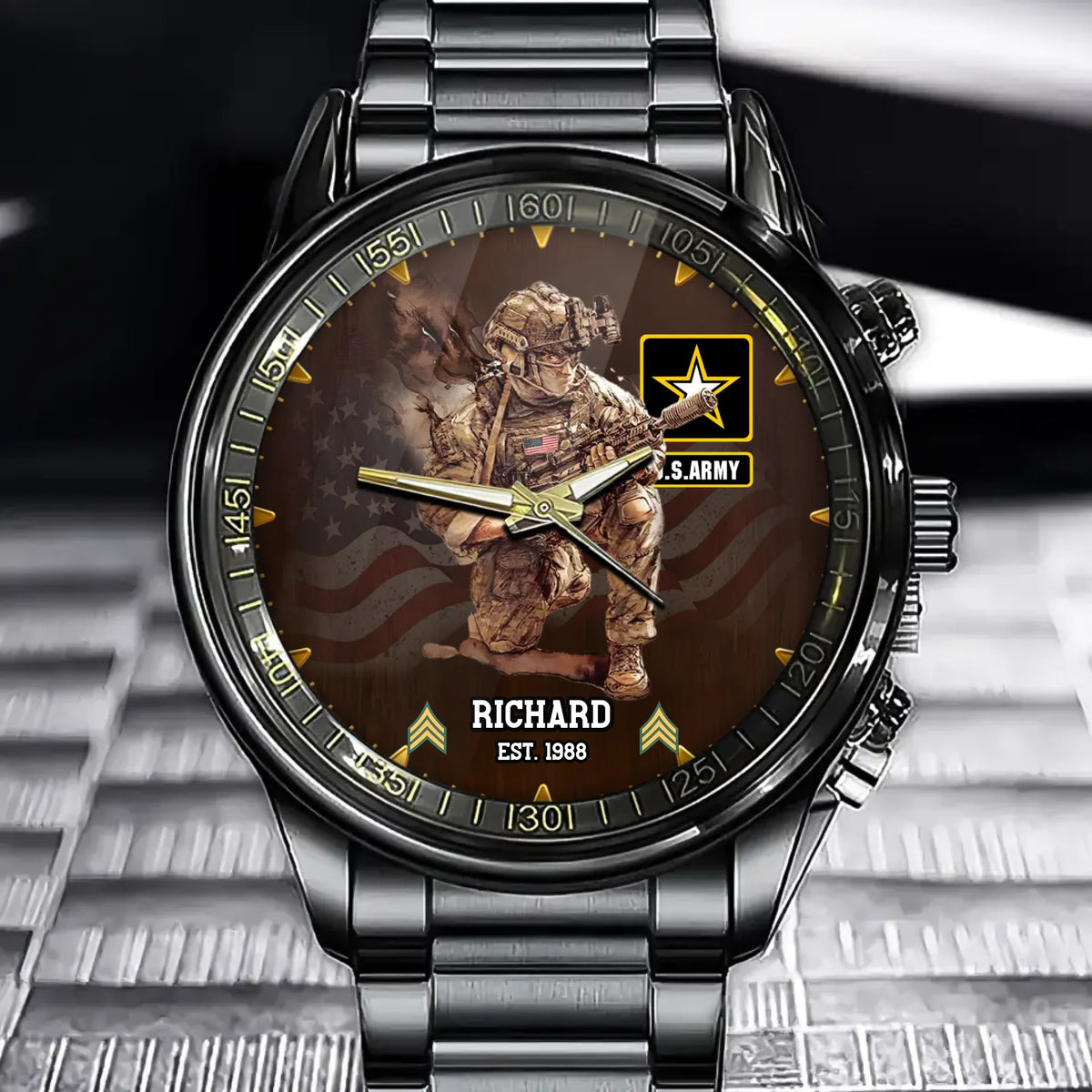 Personalized Military Art Watch - The Perfect Gift for Veterans